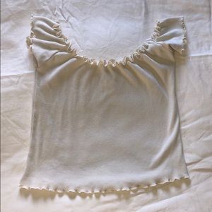 Brandy Melville Ruched Off-Shoulder Top